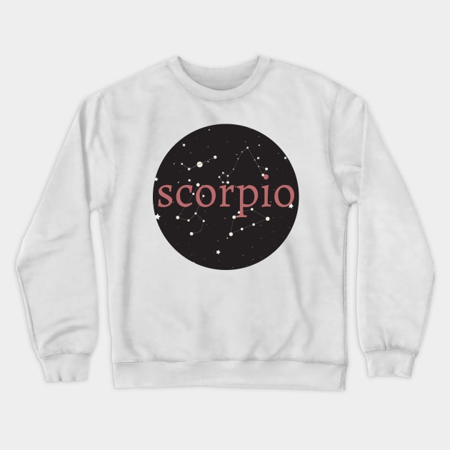 Scorpio Zodiac Sign Circle Crewneck Sweatshirt by magicae